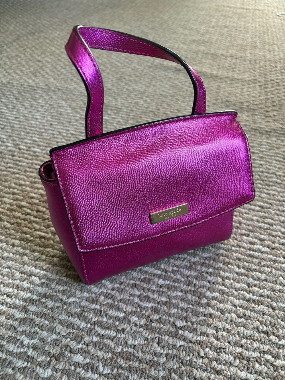 Kate Spade Laurel Way Mini Alisanne Crossbody Baja Rose Metallic
